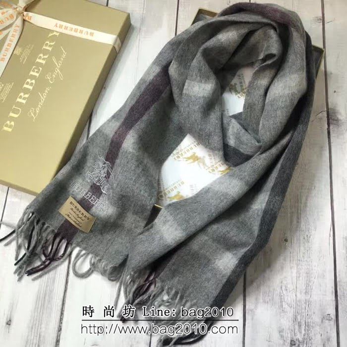 BURBERRY巴寶莉原單 經典男士羊絨圍巾 男女同款 LLWJ6076